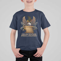 Emancipation Proclamation T Shirt For Kid Juneteenth End of Slavery Bald Eagle