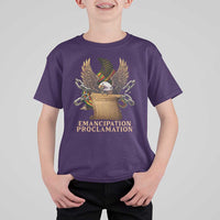 Emancipation Proclamation T Shirt For Kid Juneteenth End of Slavery Bald Eagle
