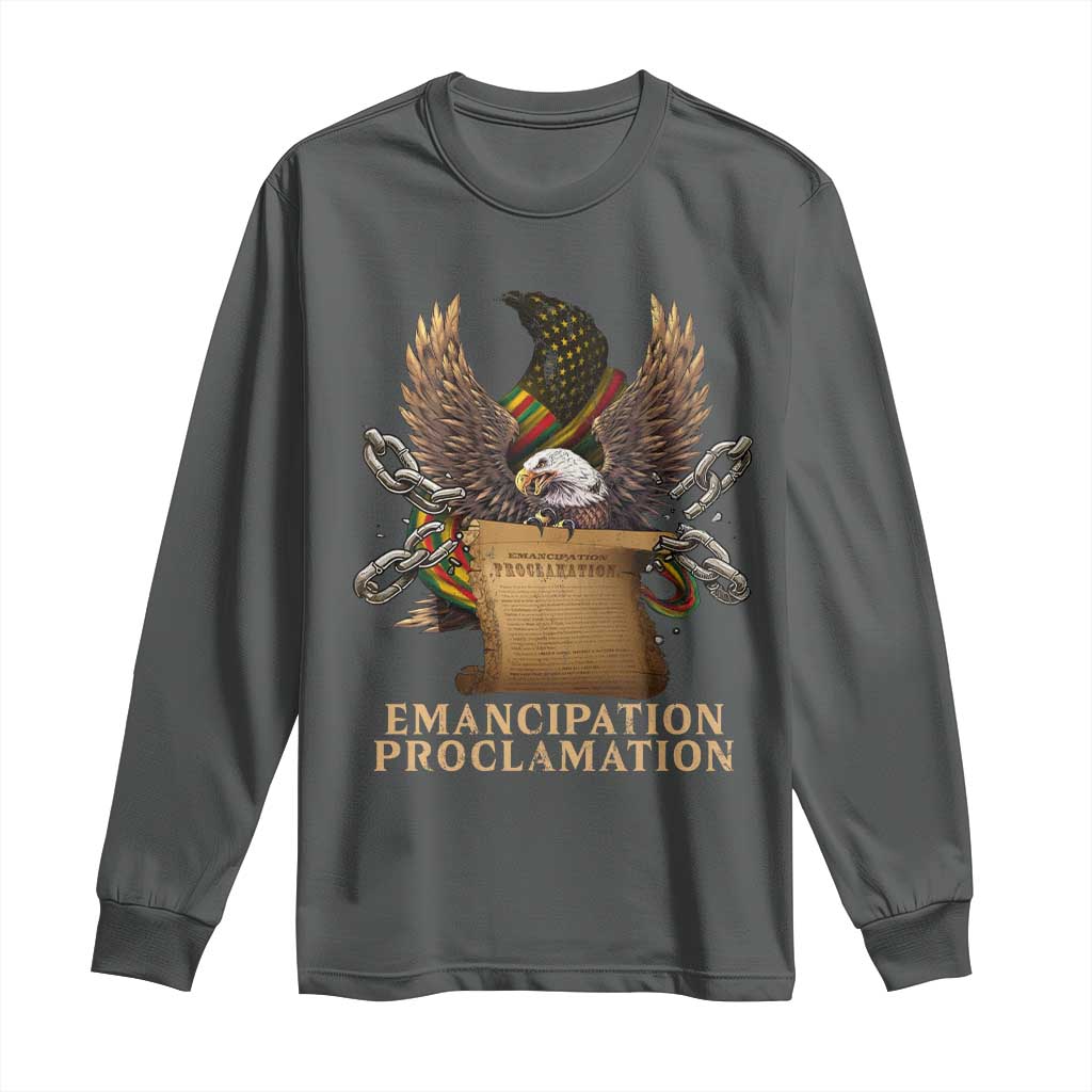 Emancipation Proclamation Long Sleeve Shirt Juneteenth End of Slavery Bald Eagle