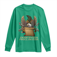 Emancipation Proclamation Long Sleeve Shirt Juneteenth End of Slavery Bald Eagle
