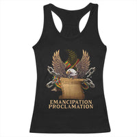 Emancipation Proclamation Racerback Tank Top Juneteenth End of Slavery Bald Eagle