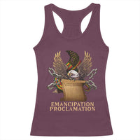 Emancipation Proclamation Racerback Tank Top Juneteenth End of Slavery Bald Eagle