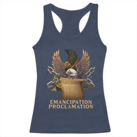 Emancipation Proclamation Racerback Tank Top Juneteenth End of Slavery Bald Eagle