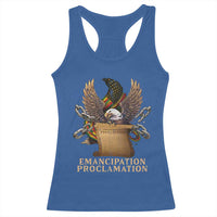 Emancipation Proclamation Racerback Tank Top Juneteenth End of Slavery Bald Eagle