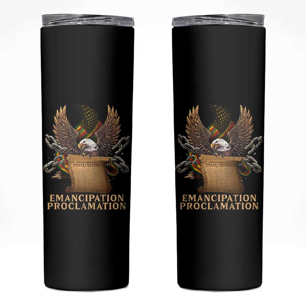 Emancipation Proclamation Skinny Tumbler Juneteenth End of Slavery Bald Eagle