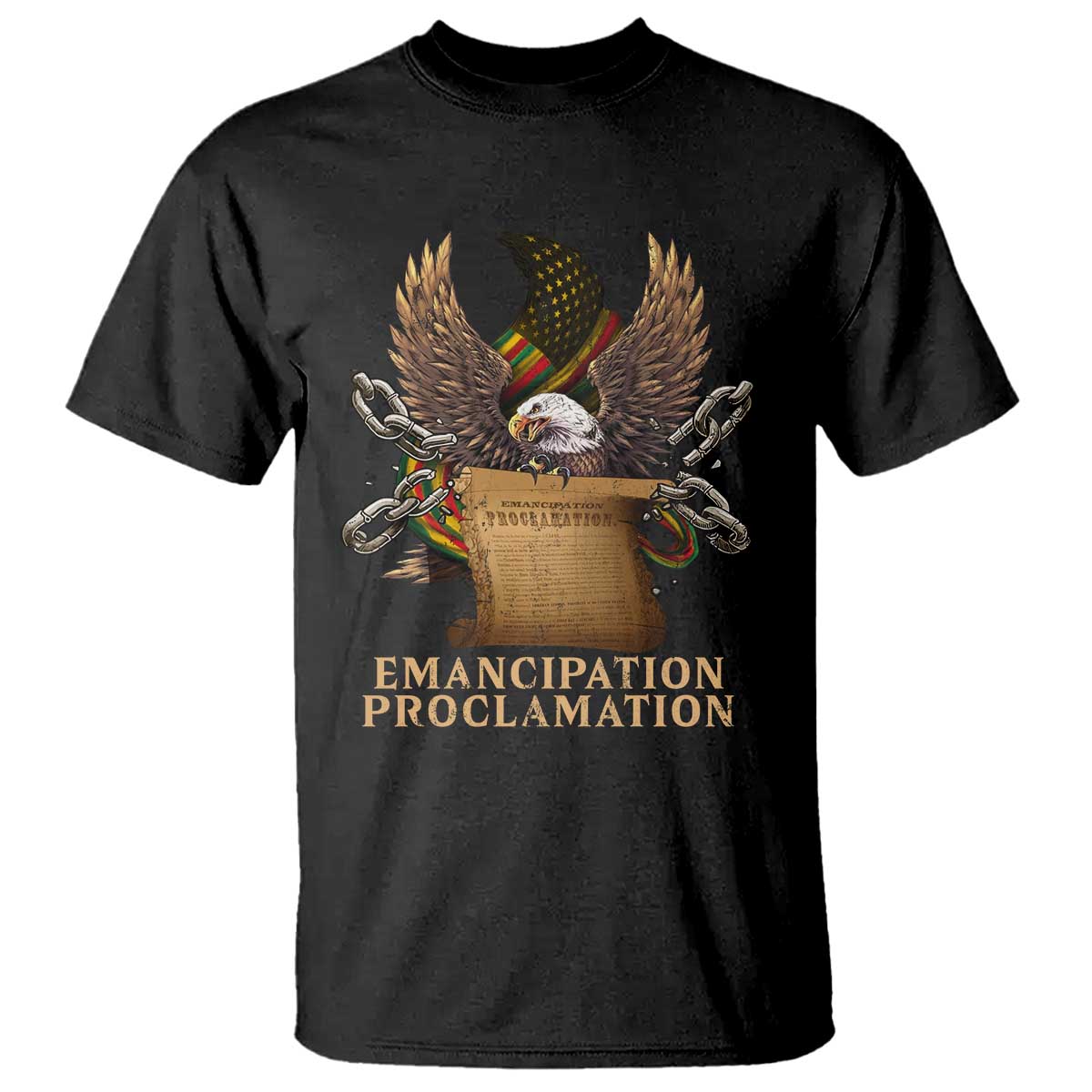 Emancipation Proclamation T Shirt Juneteenth End of Slavery Bald Eagle