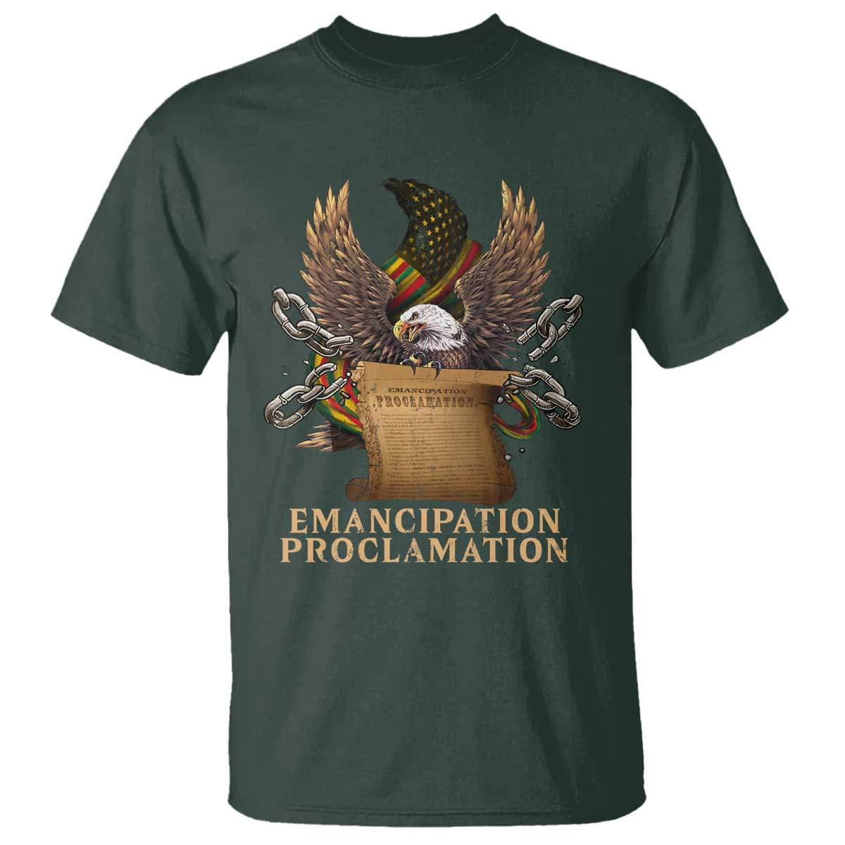 Emancipation Proclamation T Shirt Juneteenth End of Slavery Bald Eagle