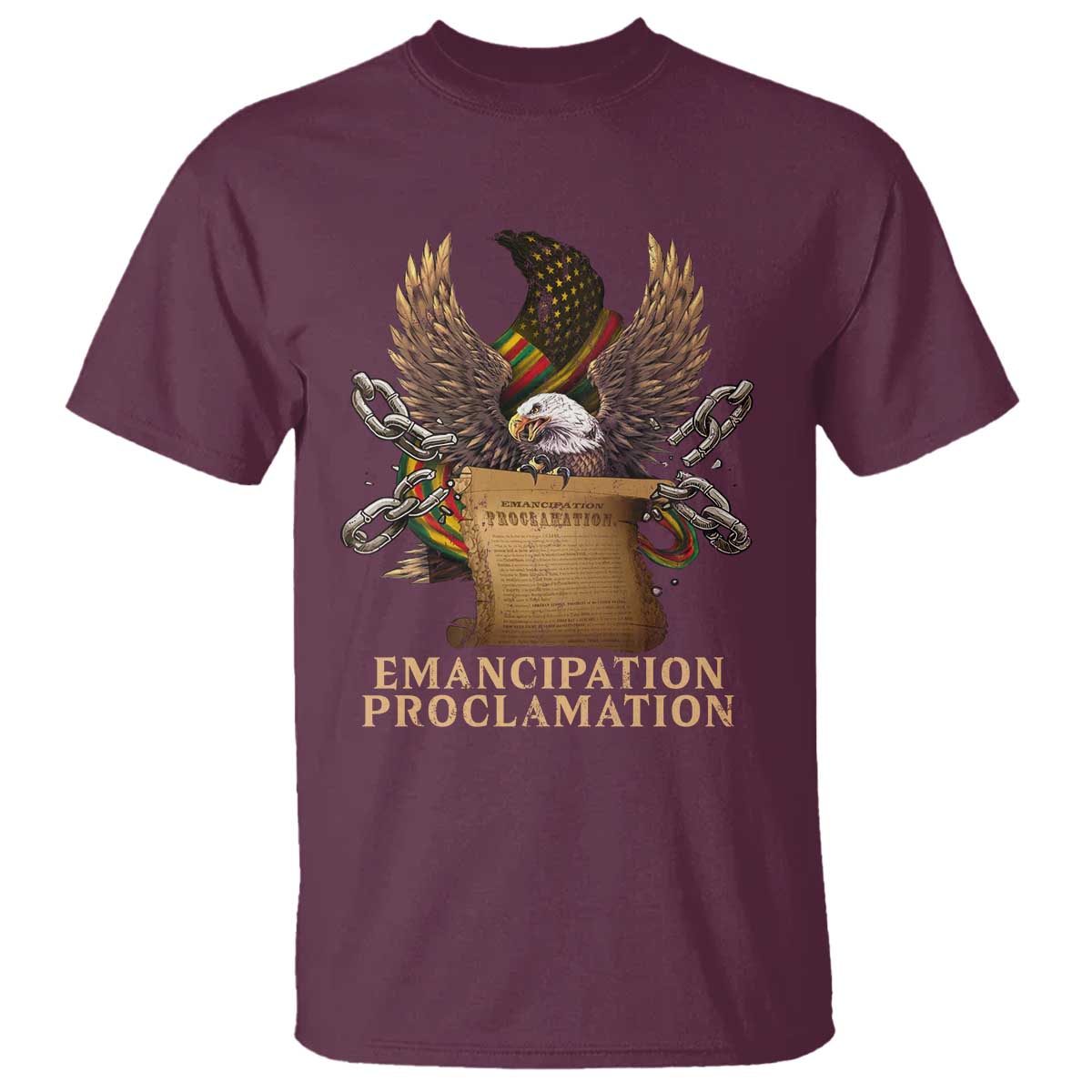 Emancipation Proclamation T Shirt Juneteenth End of Slavery Bald Eagle