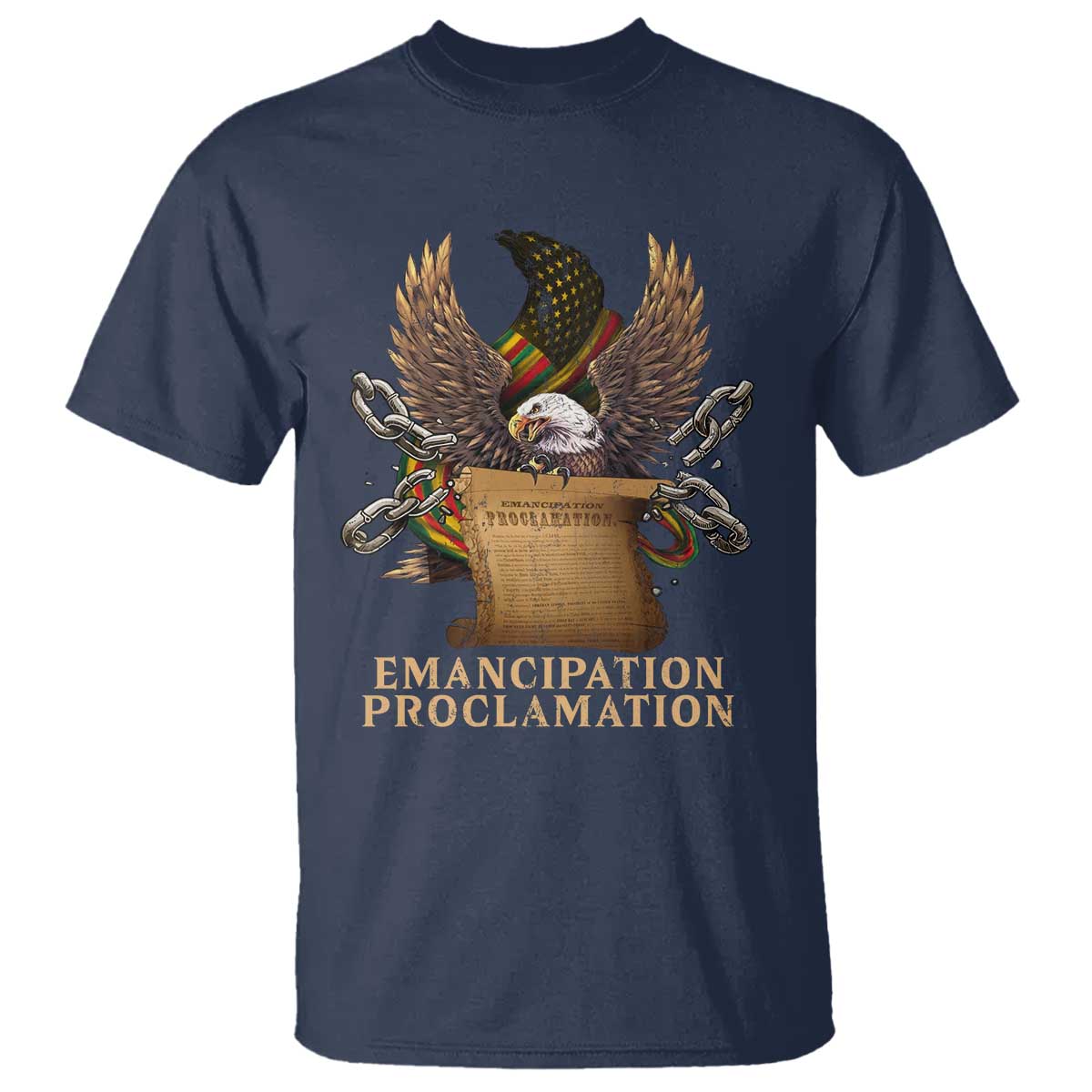 Emancipation Proclamation T Shirt Juneteenth End of Slavery Bald Eagle