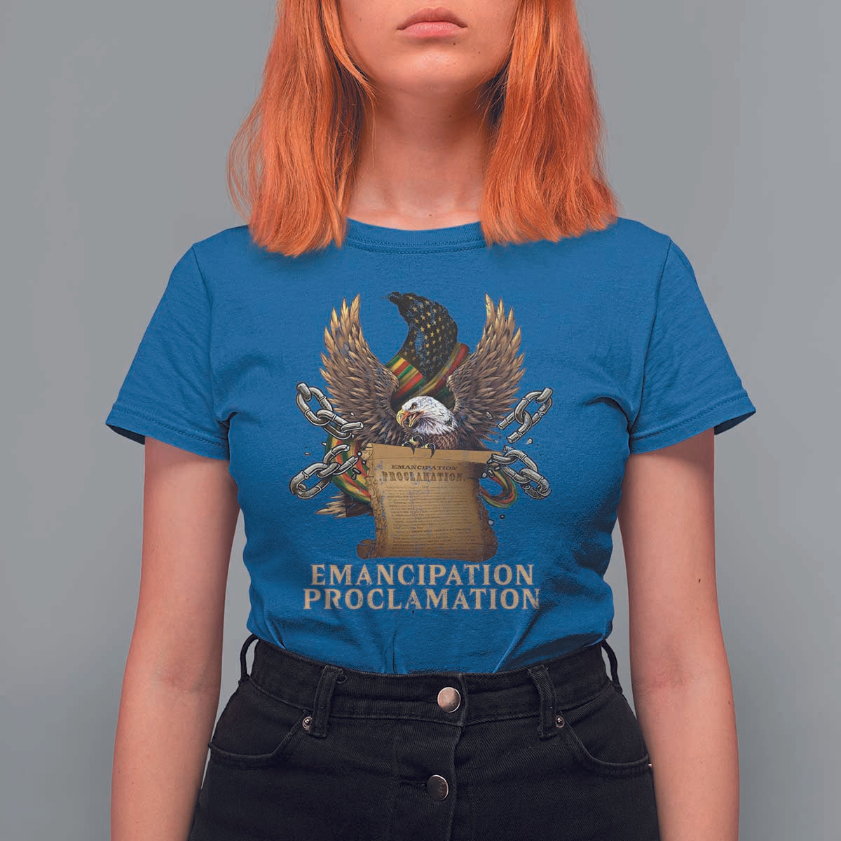 Emancipation Proclamation T Shirt For Women Juneteenth End of Slavery Bald Eagle