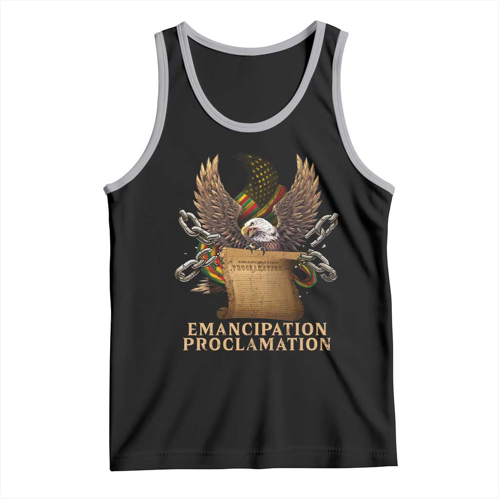 Emancipation Proclamation Tank Top Juneteenth End of Slavery Bald Eagle
