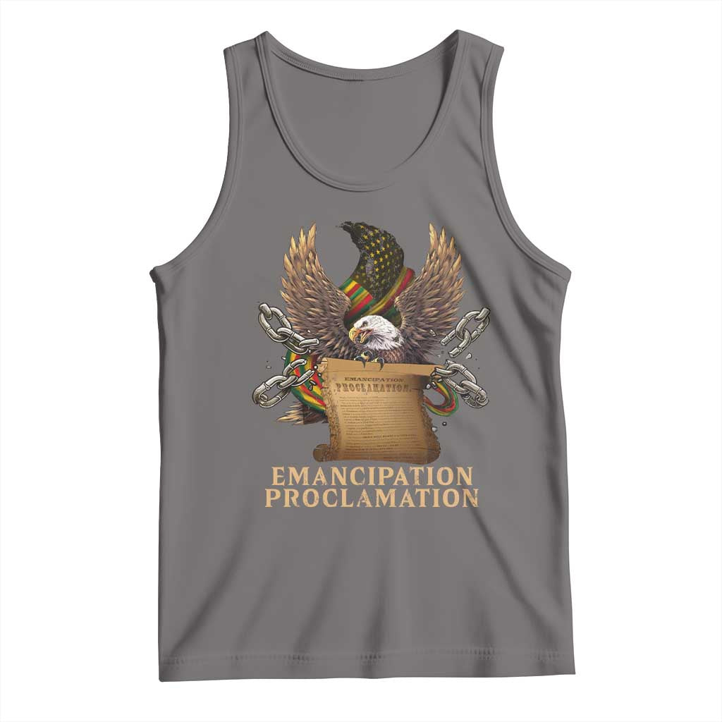 Emancipation Proclamation Tank Top Juneteenth End of Slavery Bald Eagle