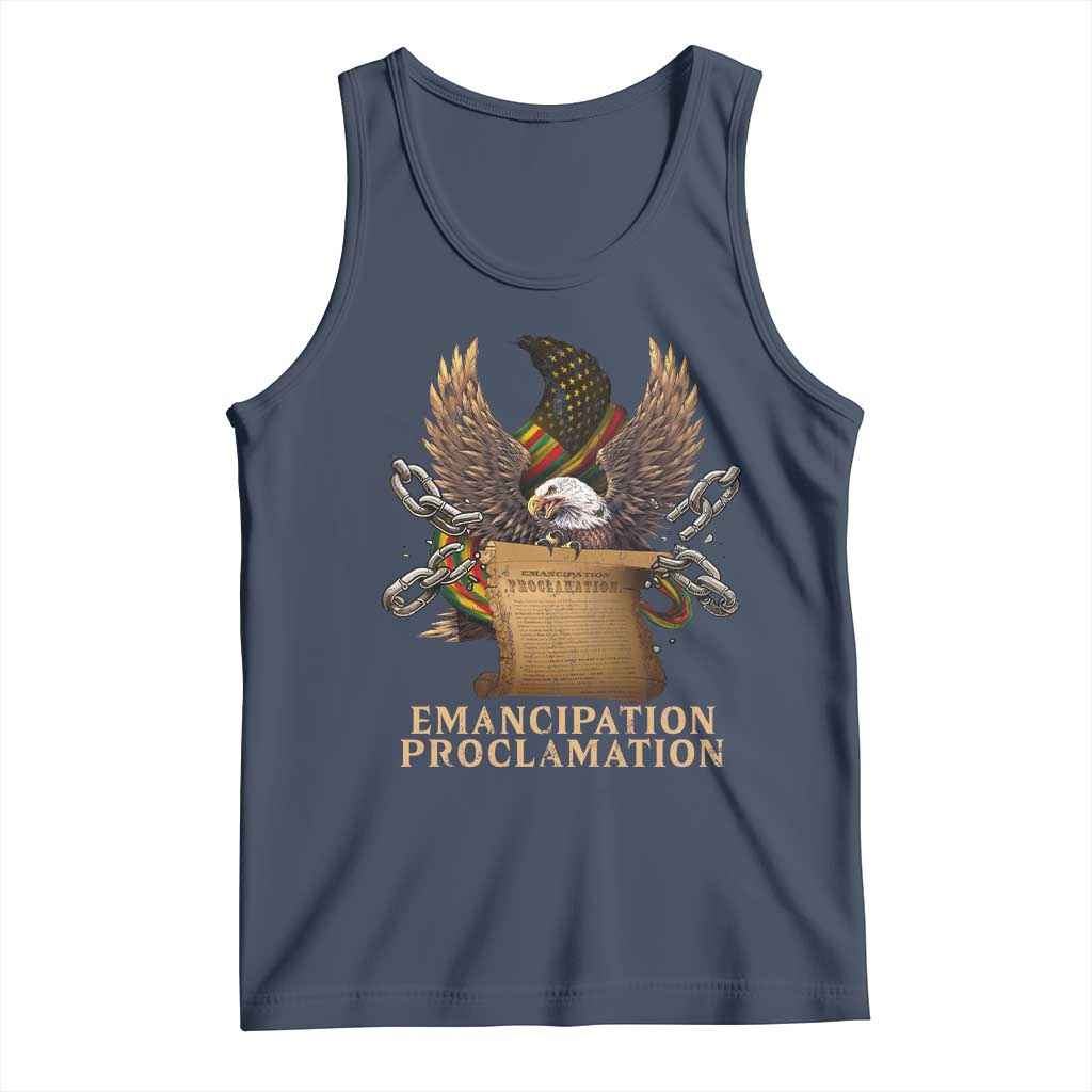 Emancipation Proclamation Tank Top Juneteenth End of Slavery Bald Eagle