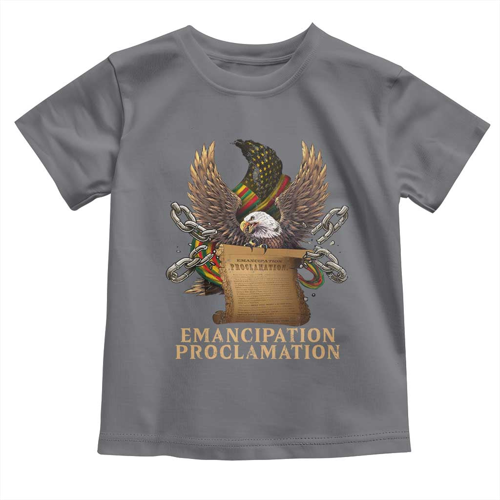Emancipation Proclamation Toddler T Shirt Juneteenth End of Slavery Bald Eagle