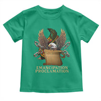 Emancipation Proclamation Toddler T Shirt Juneteenth End of Slavery Bald Eagle