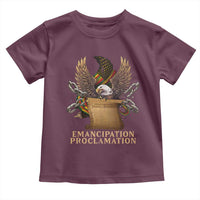 Emancipation Proclamation Toddler T Shirt Juneteenth End of Slavery Bald Eagle