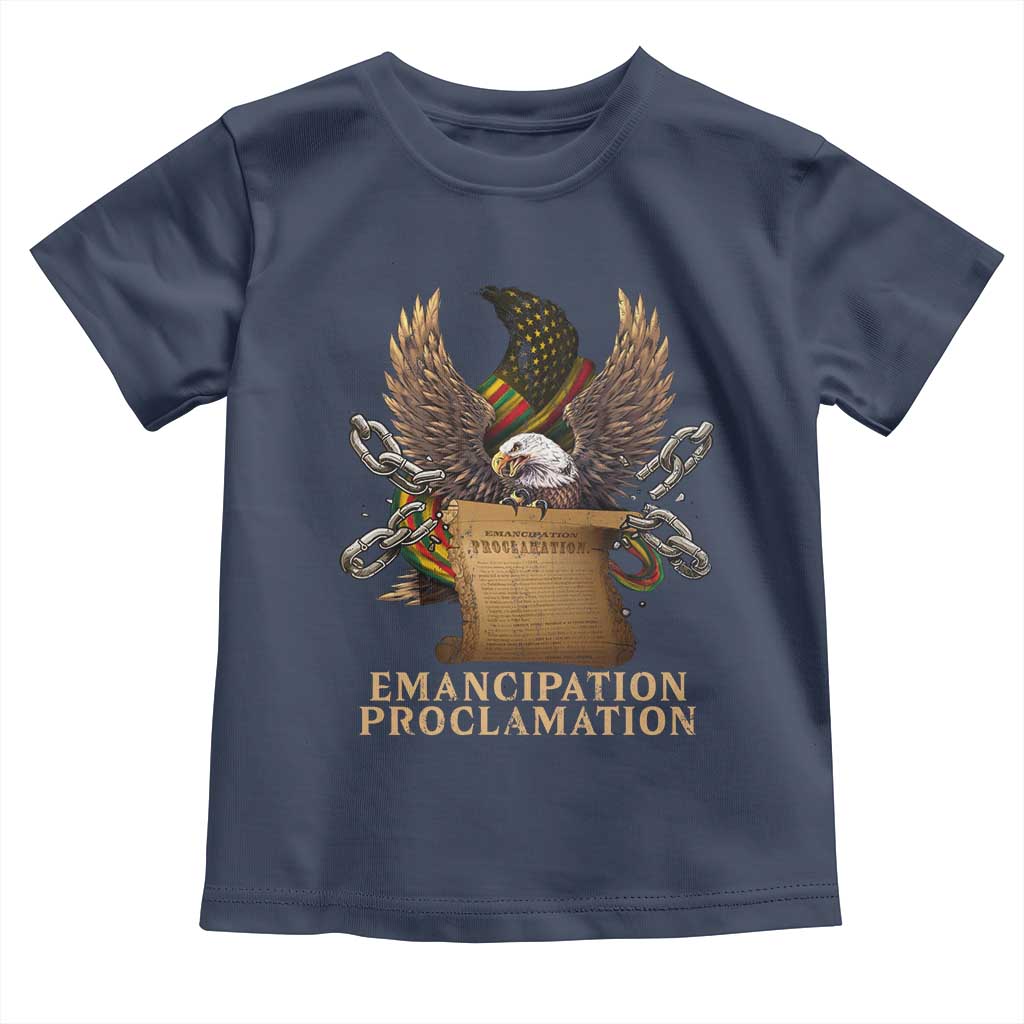 Emancipation Proclamation Toddler T Shirt Juneteenth End of Slavery Bald Eagle