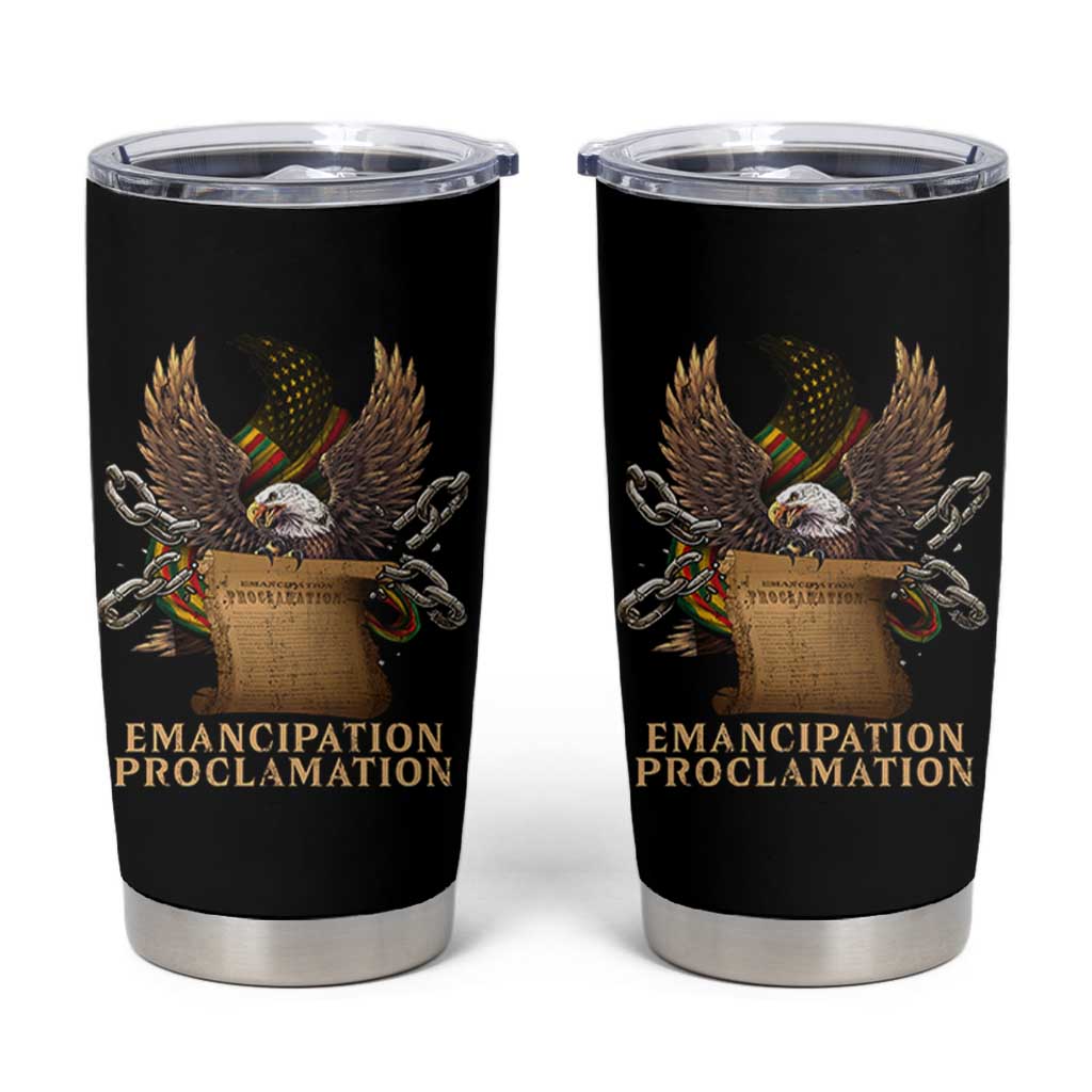 Emancipation Proclamation Tumbler Cup Juneteenth End of Slavery Bald Eagle