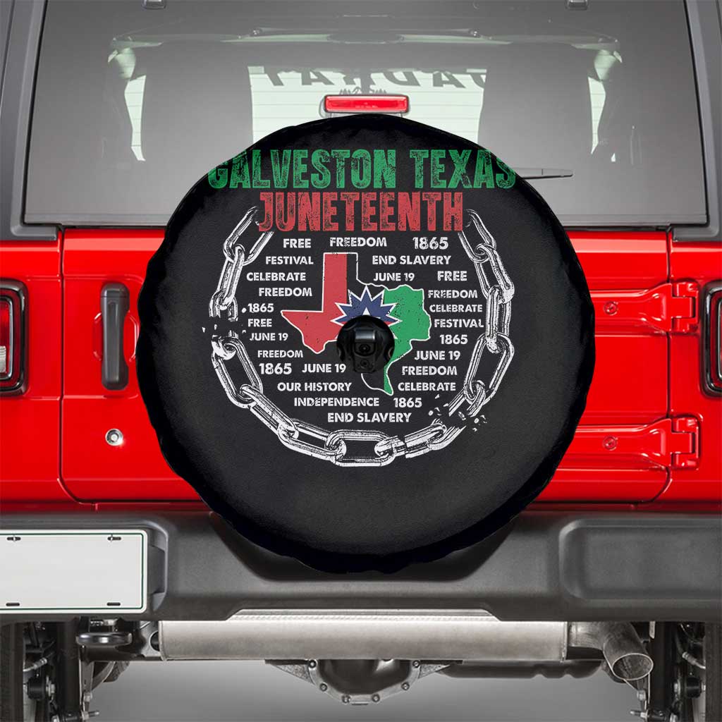 Juneteenth Galveston Texas Spare Tire Cover Break The Chain Freedom Since 1865