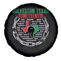 Juneteenth Galveston Texas Spare Tire Cover Break The Chain Freedom Since 1865
