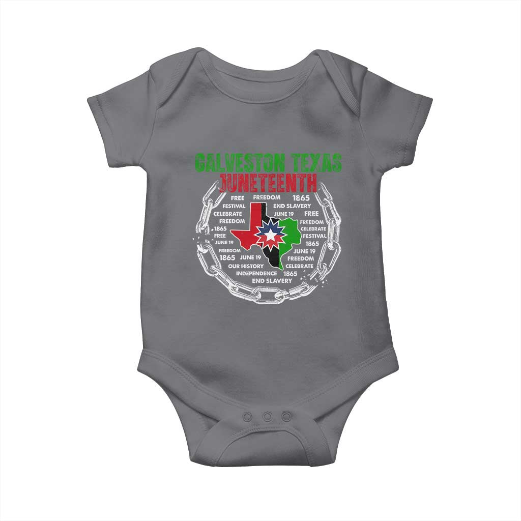 Juneteenth Galveston Texas Baby Onesie Break The Chain Freedom Since 1865