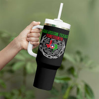 Juneteenth Galveston Texas Tumbler With Handle Break The Chain Freedom Since 1865
