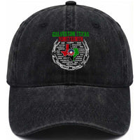 Juneteenth Galveston Texas Washed Cotton Baseball Cap Break The Chain Freedom Since 1865