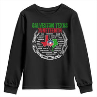 Juneteenth Galveston Texas Youth Sweatshirt Break The Chain Freedom Since 1865