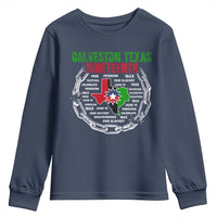 Juneteenth Galveston Texas Youth Sweatshirt Break The Chain Freedom Since 1865