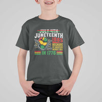 Juneteenth 1865 Because My Ancestors Weren't Free In 1776 T Shirt For Kid Break The Chains
