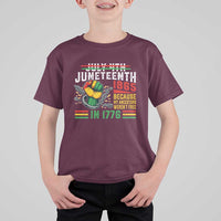 Juneteenth 1865 Because My Ancestors Weren't Free In 1776 T Shirt For Kid Break The Chains