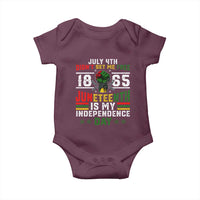 July 4th Didn't Set Me Free 1865 Juneteenth Is My Independence Day Baby Onesie