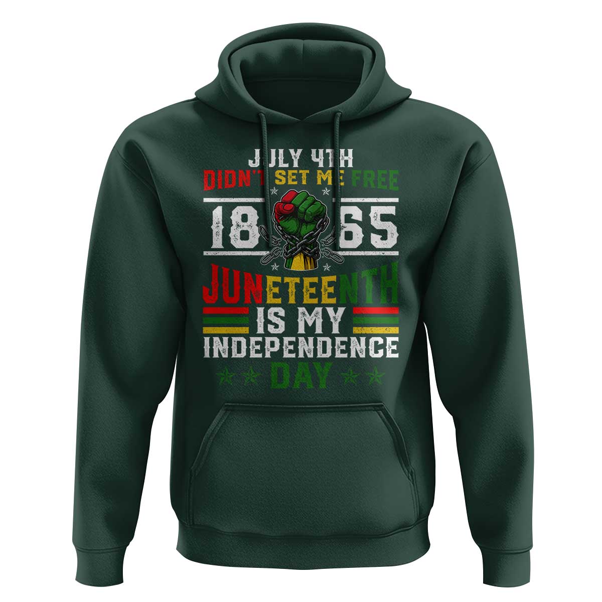 July 4th Didn't Set Me Free 1865 Juneteenth Is My Independence Day Hoodie