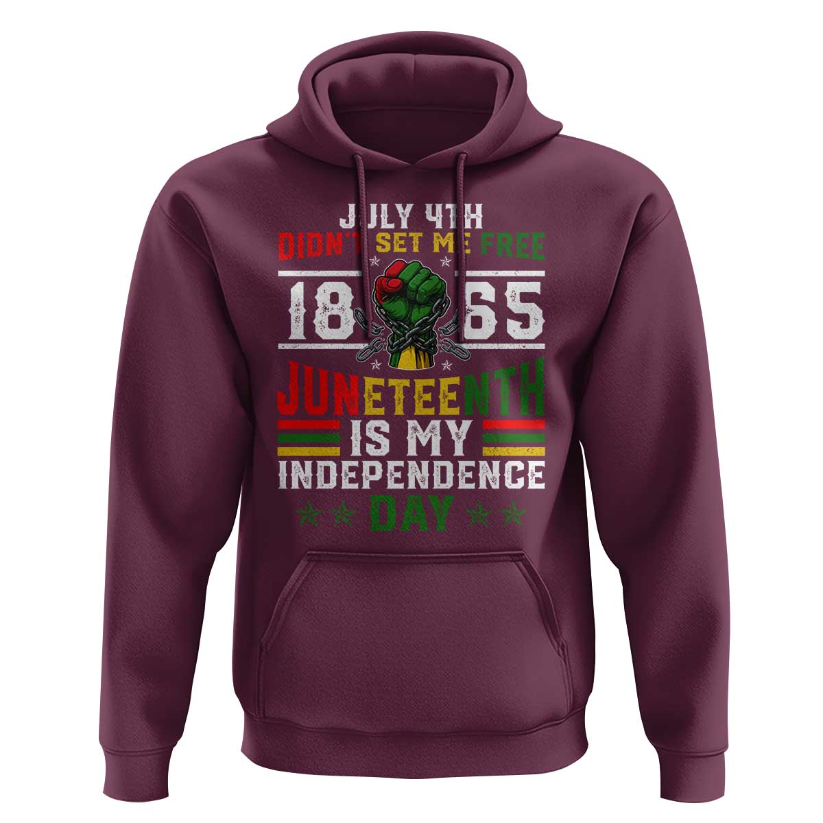July 4th Didn't Set Me Free 1865 Juneteenth Is My Independence Day Hoodie
