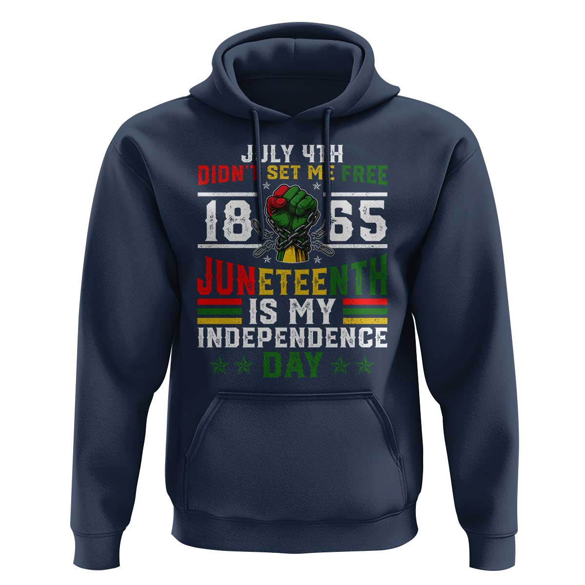 July 4th Didn't Set Me Free 1865 Juneteenth Is My Independence Day Hoodie