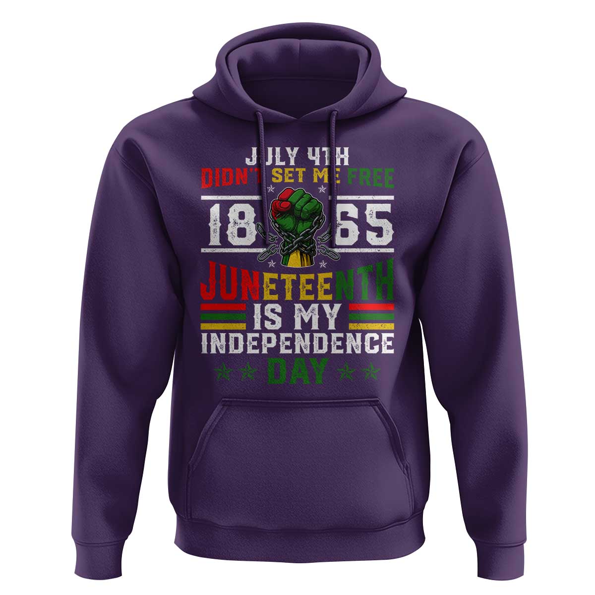 July 4th Didn't Set Me Free 1865 Juneteenth Is My Independence Day Hoodie