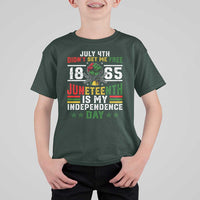 July 4th Didn't Set Me Free 1865 Juneteenth Is My Independence Day T Shirt For Kid