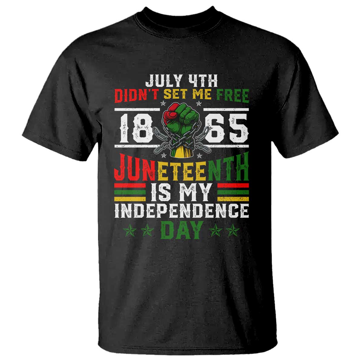 July 4th Didn't Set Me Free 1865 Juneteenth Is My Independence Day T Shirt