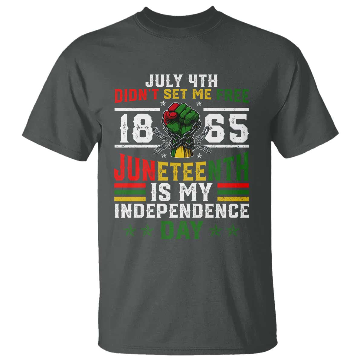 July 4th Didn't Set Me Free 1865 Juneteenth Is My Independence Day T Shirt