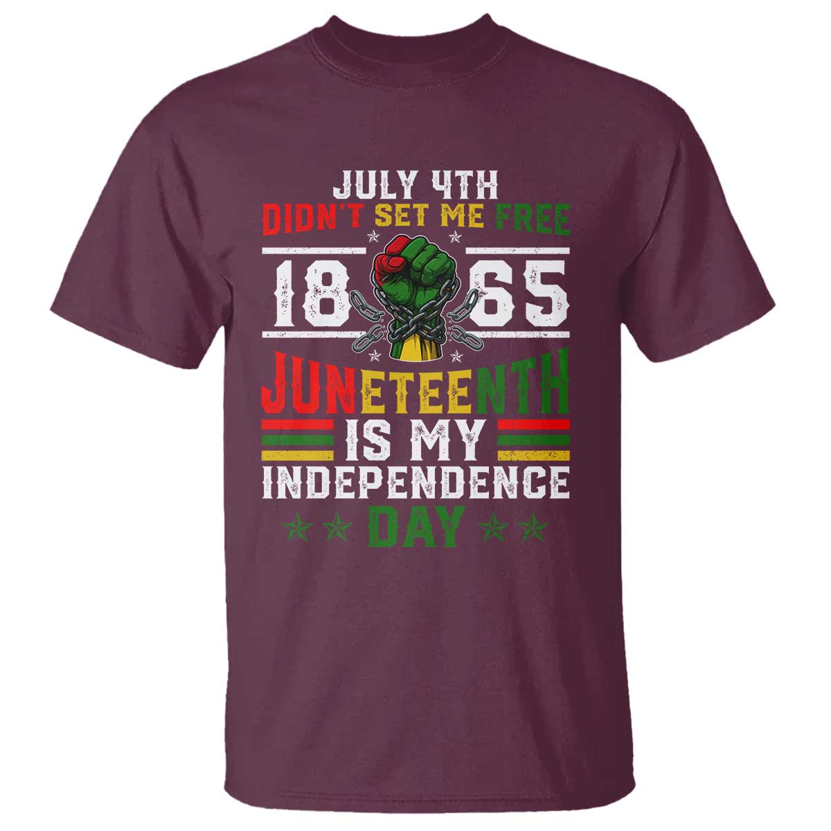 July 4th Didn't Set Me Free 1865 Juneteenth Is My Independence Day T Shirt