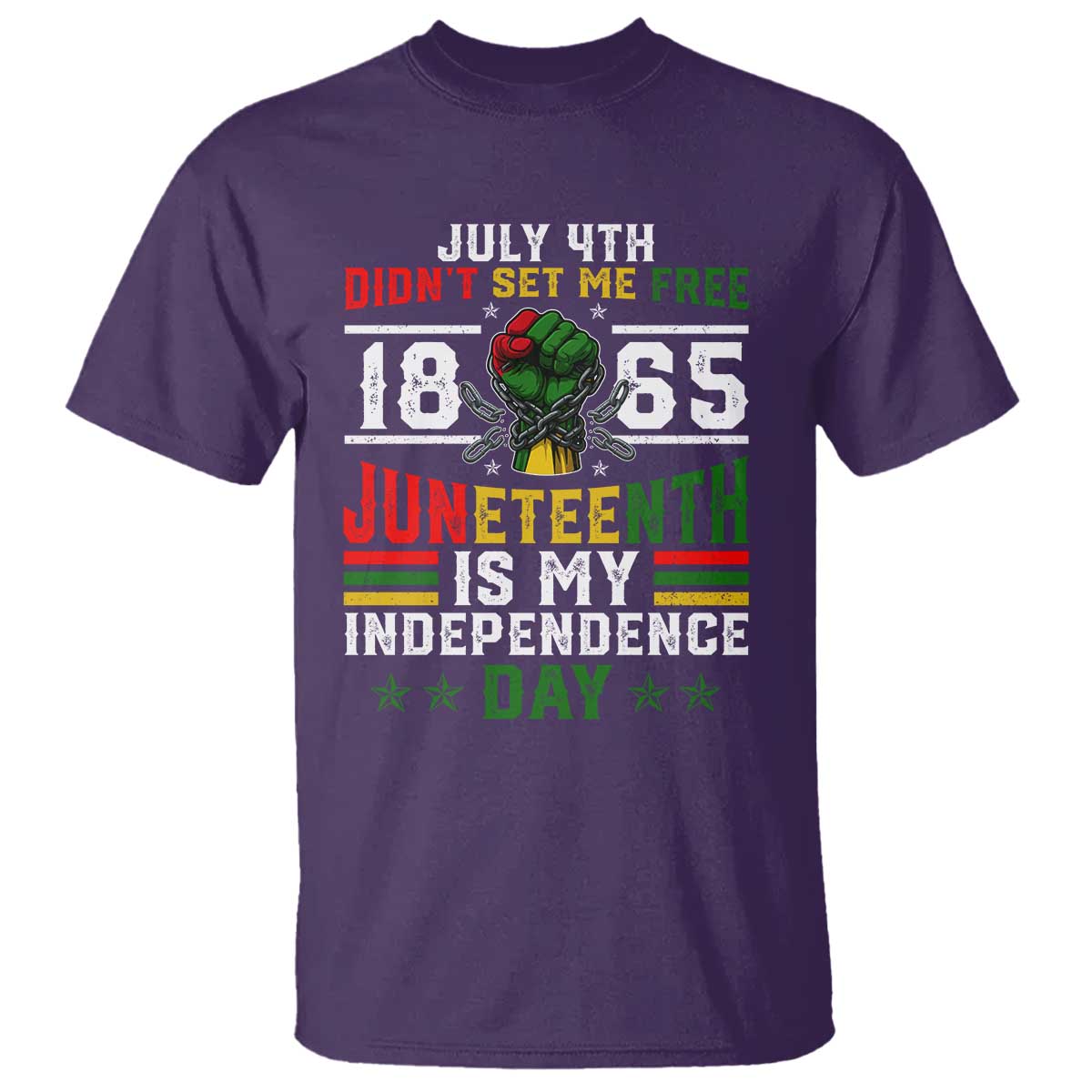 July 4th Didn't Set Me Free 1865 Juneteenth Is My Independence Day T Shirt