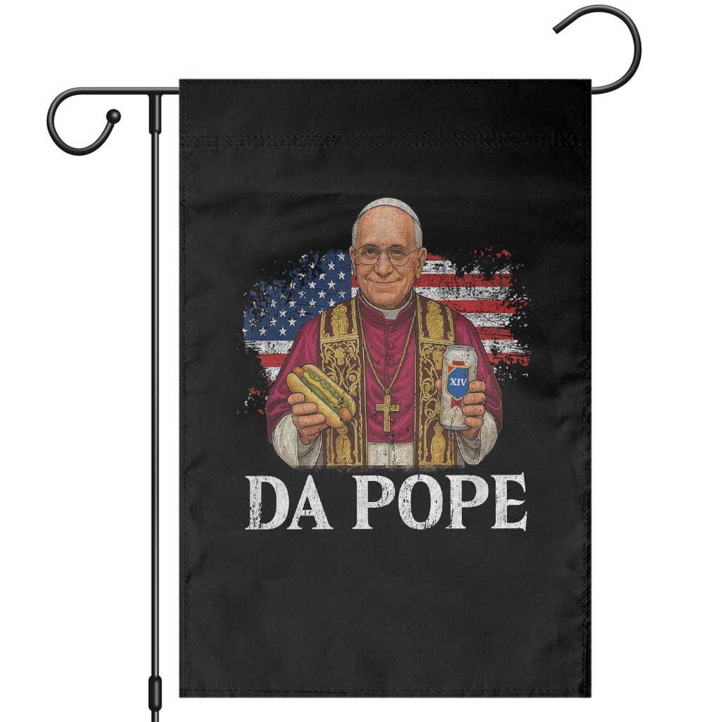 Funny Da Pope America Chicago Leo XIV Garden Flag Hotdog And Beer - Wonder Print Shop