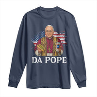 Funny Da Pope America Chicago Leo XIV Long Sleeve Shirt Hotdog And Beer