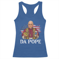 Funny Da Pope America Chicago Leo XIV Racerback Tank Top Hotdog And Beer