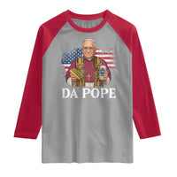 Funny Da Pope America Chicago Leo XIV Raglan Shirt Hotdog And Beer