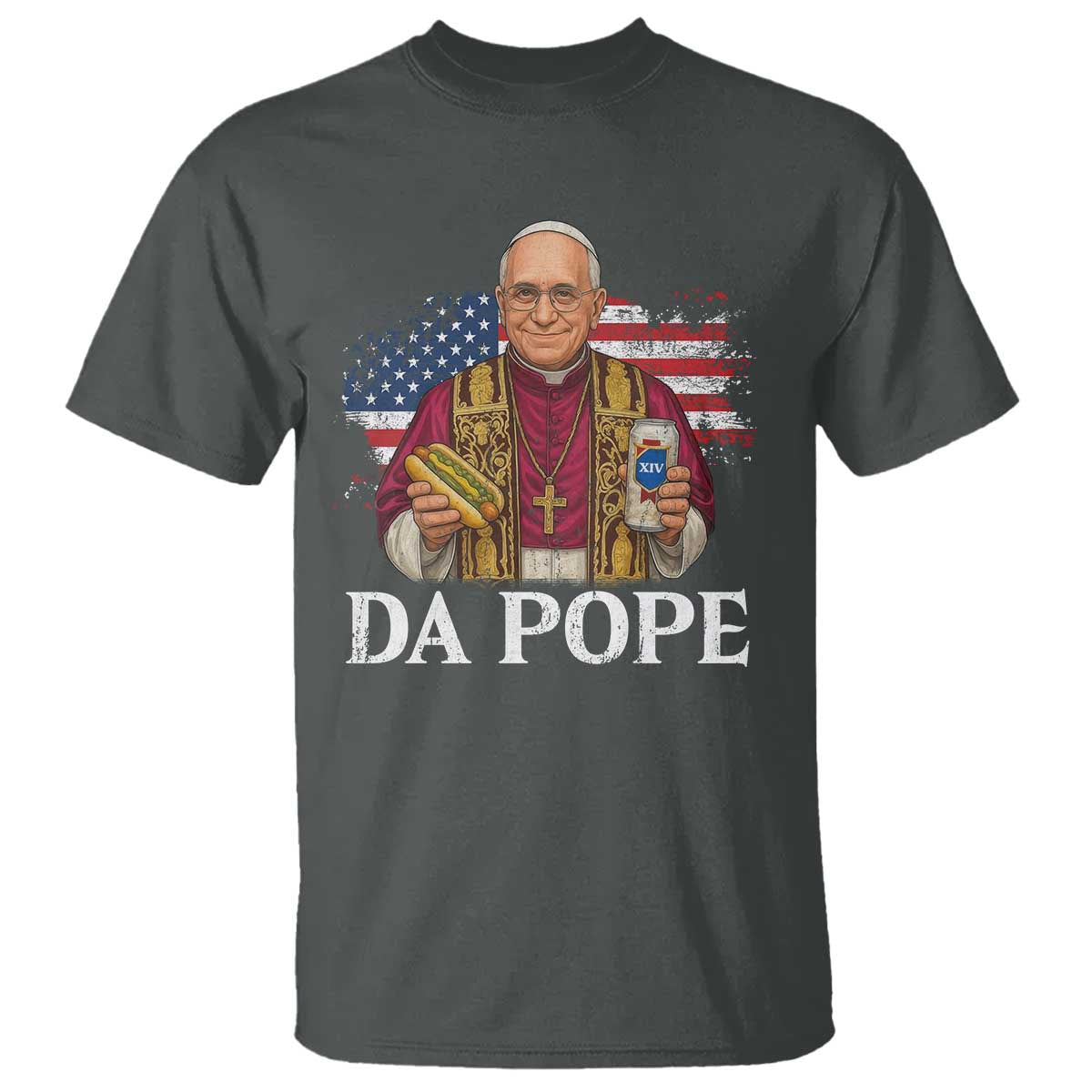 Funny Da Pope America Chicago Leo XIV T Shirt Hotdog And Beer