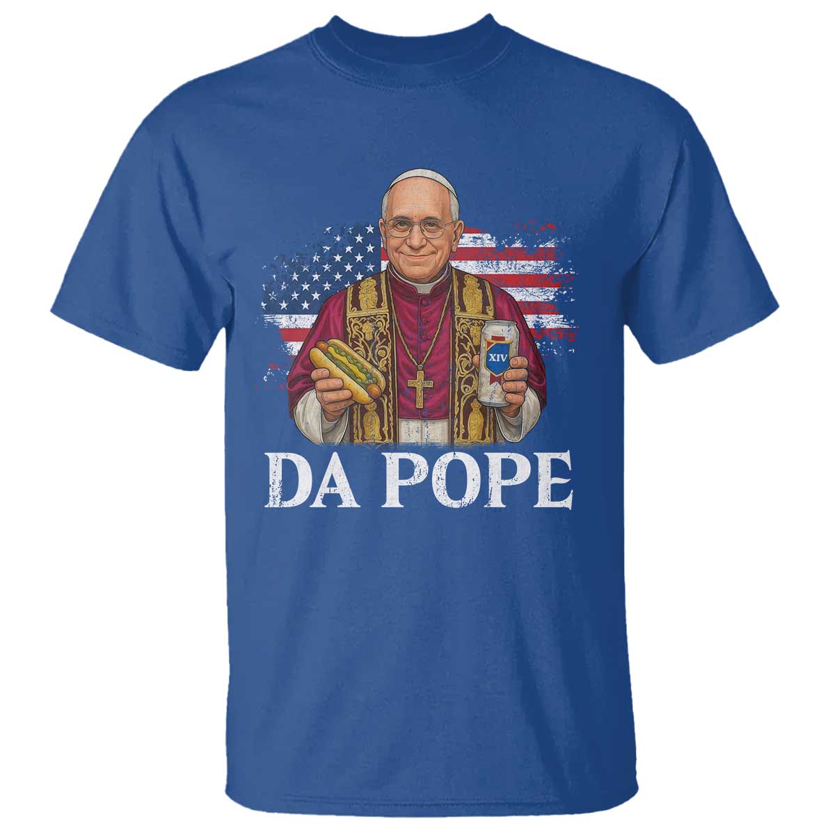 Funny Da Pope America Chicago Leo XIV T Shirt Hotdog And Beer
