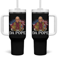 Funny Da Pope America Chicago Leo XIV Tumbler With Handle Hotdog And Beer