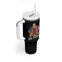 Funny Da Pope America Chicago Leo XIV Tumbler With Handle Hotdog And Beer