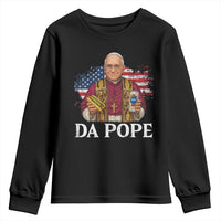 Funny Da Pope America Chicago Leo XIV Youth Sweatshirt Hotdog And Beer